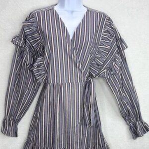 Magali Pascal Women's Bertille Dress in Blue Stripe Size Small NWT